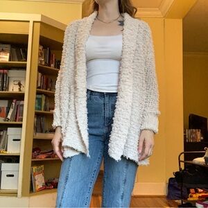 Akemi + Kin Size Small Cozy Cream Open-Front Cardigan
